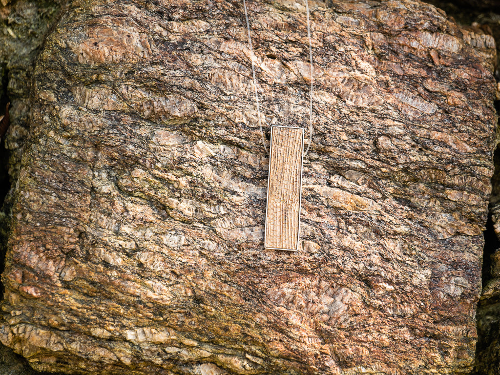 Frame, pingente de bananeira e prata 925 % - Joias sustentaveis