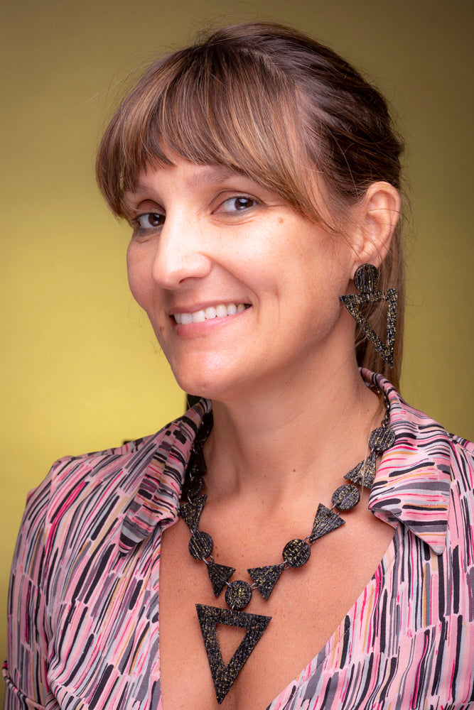 Gold, sustainable banana earrings