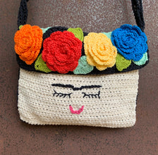 Frida blossom, crochet handbag