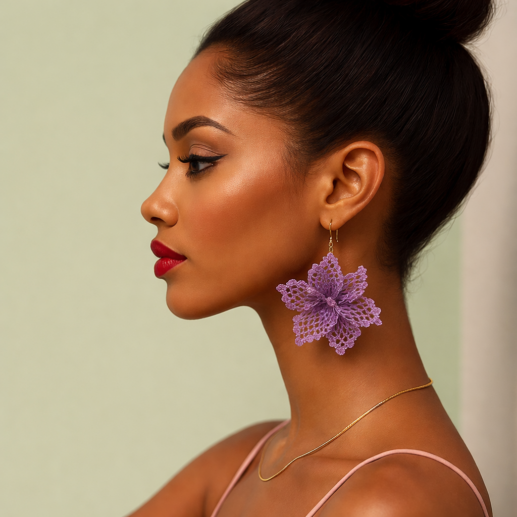 Dalia, Irish lace earrings