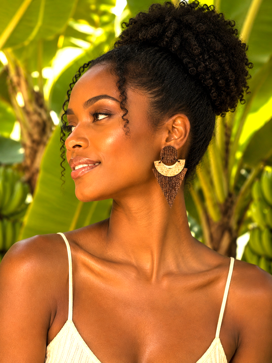 Pulse, sustainable banana earrings