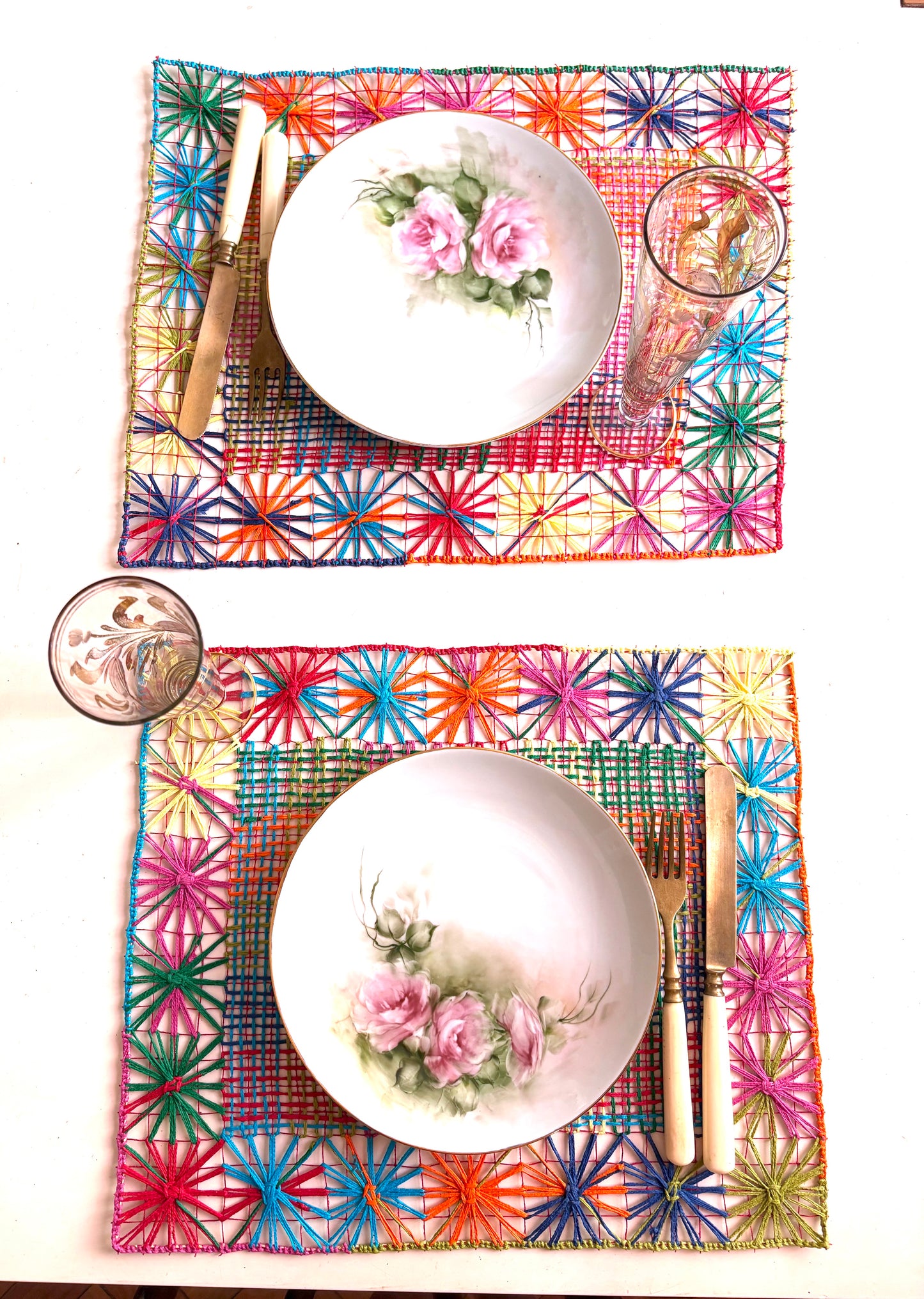 Alegria na mesa, kit de 2 jogos americanos