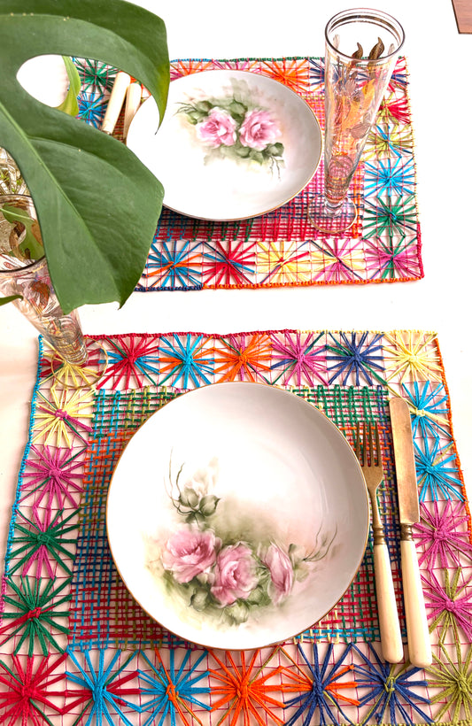 Alegria na mesa, kit de 2 jogos americanos