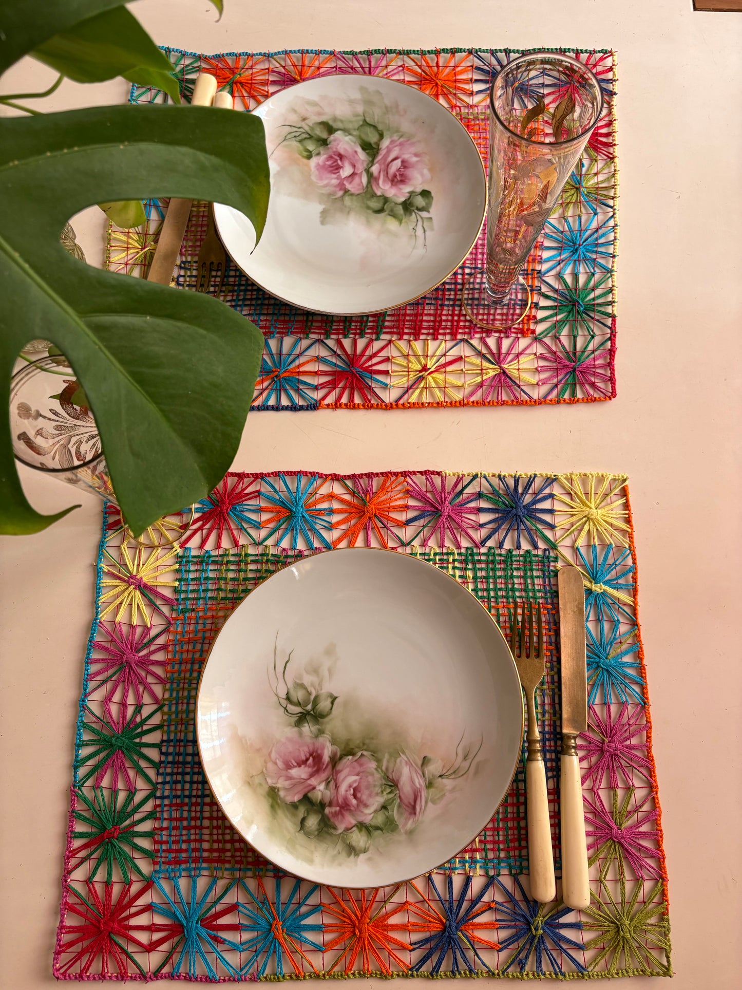 Alegria na mesa, kit de 2 jogos americanos