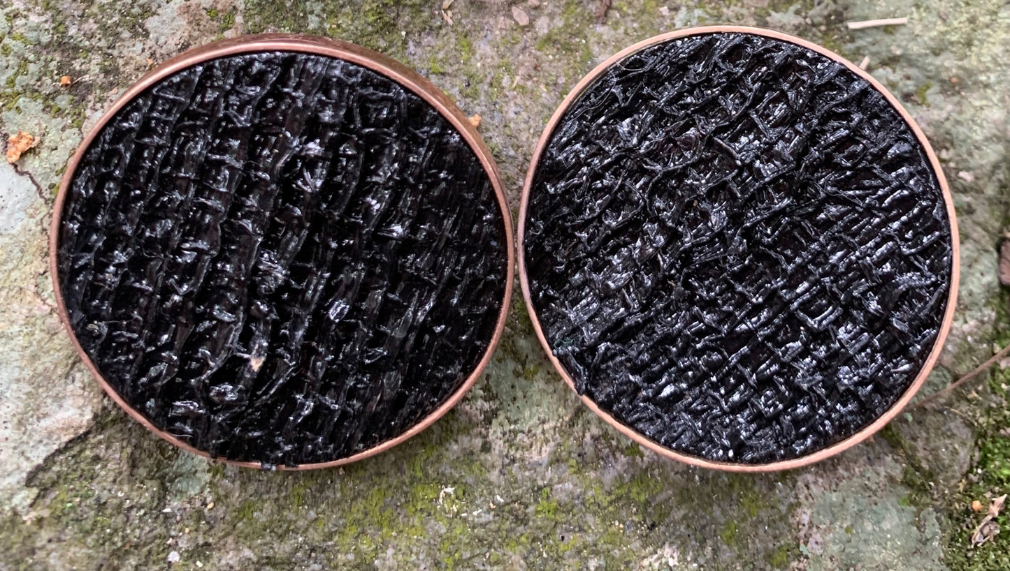 Bubbles,, brincos de bananeira, prata ou cobre banhado ouro rosa- Joias sustentáveis