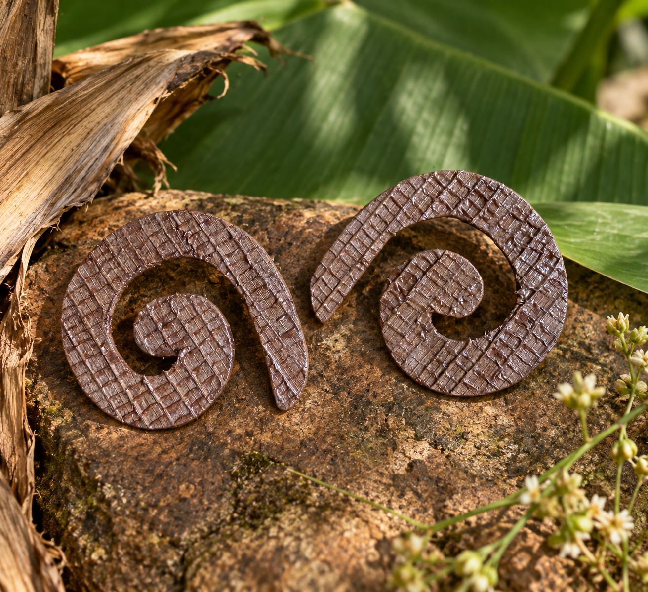 Brinco Espiral — Fibra de Bananeira