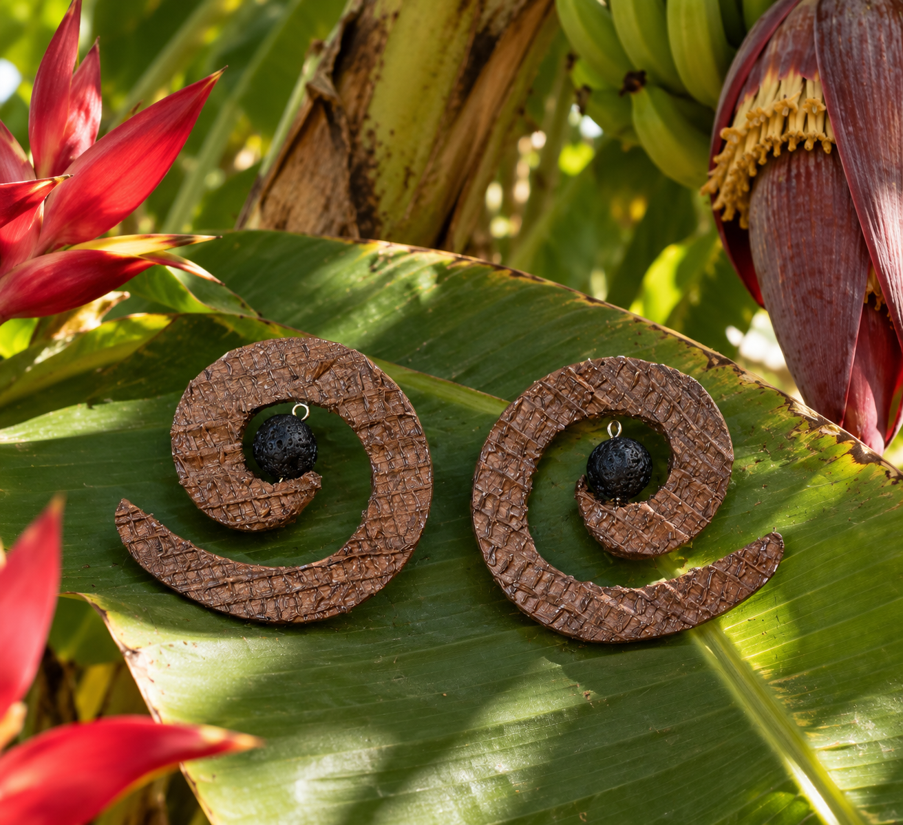 Brinco Espiral — Fibra de Bananeira
