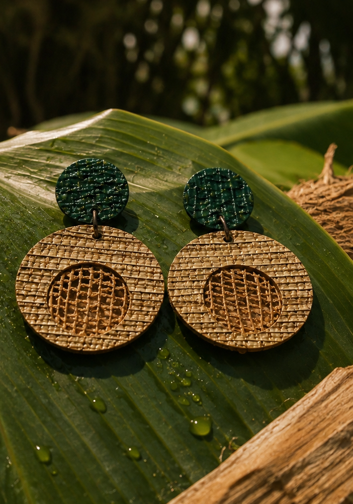 Brinco Lua verde — Fibra de Bananeira