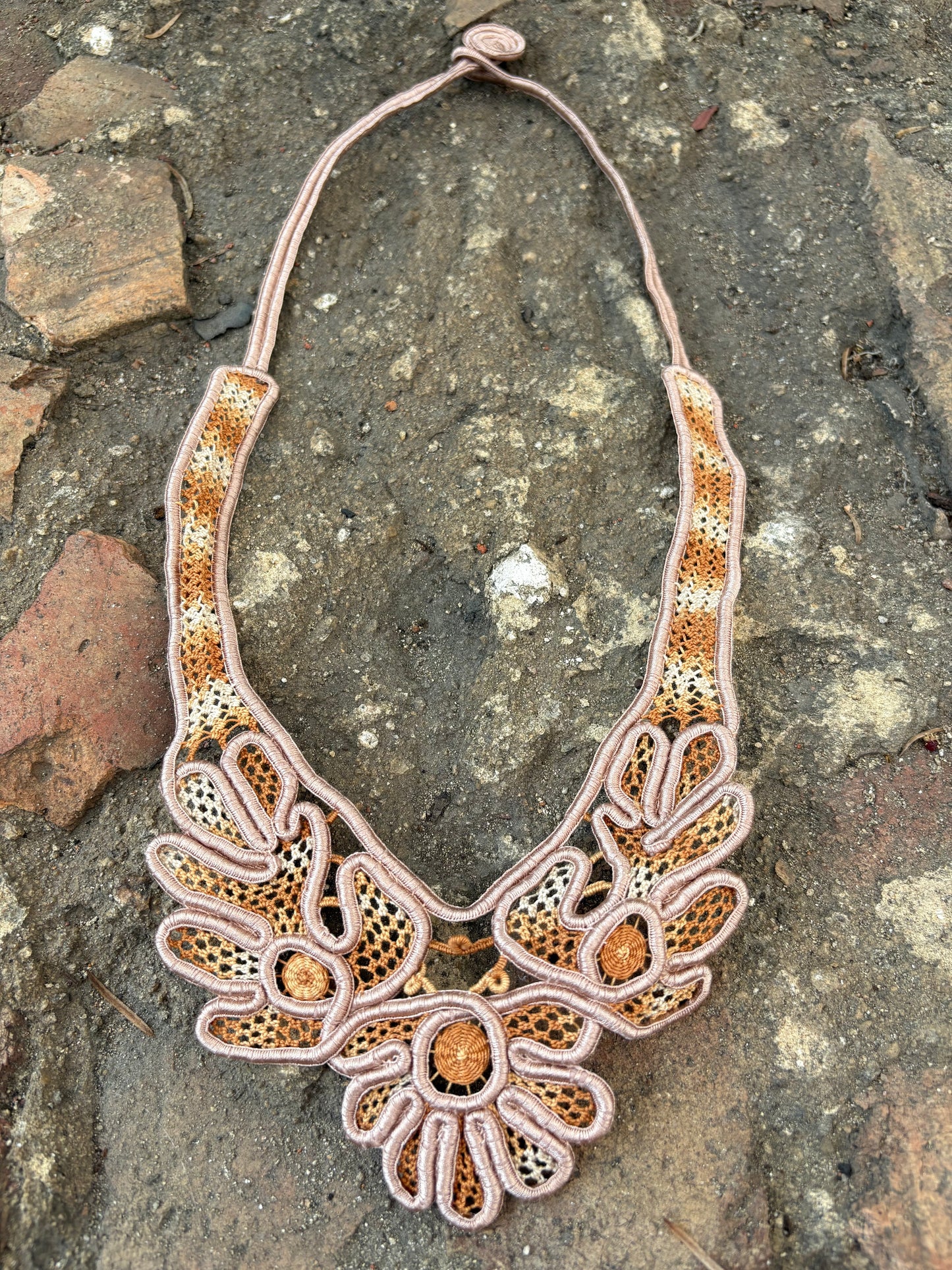 Baroque, Irish lace necklace 