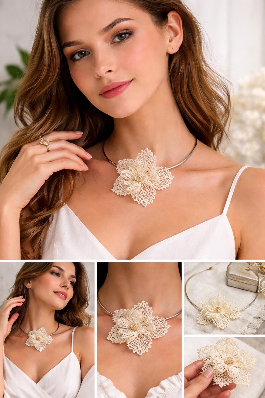 Dalia, Irish lace earrings