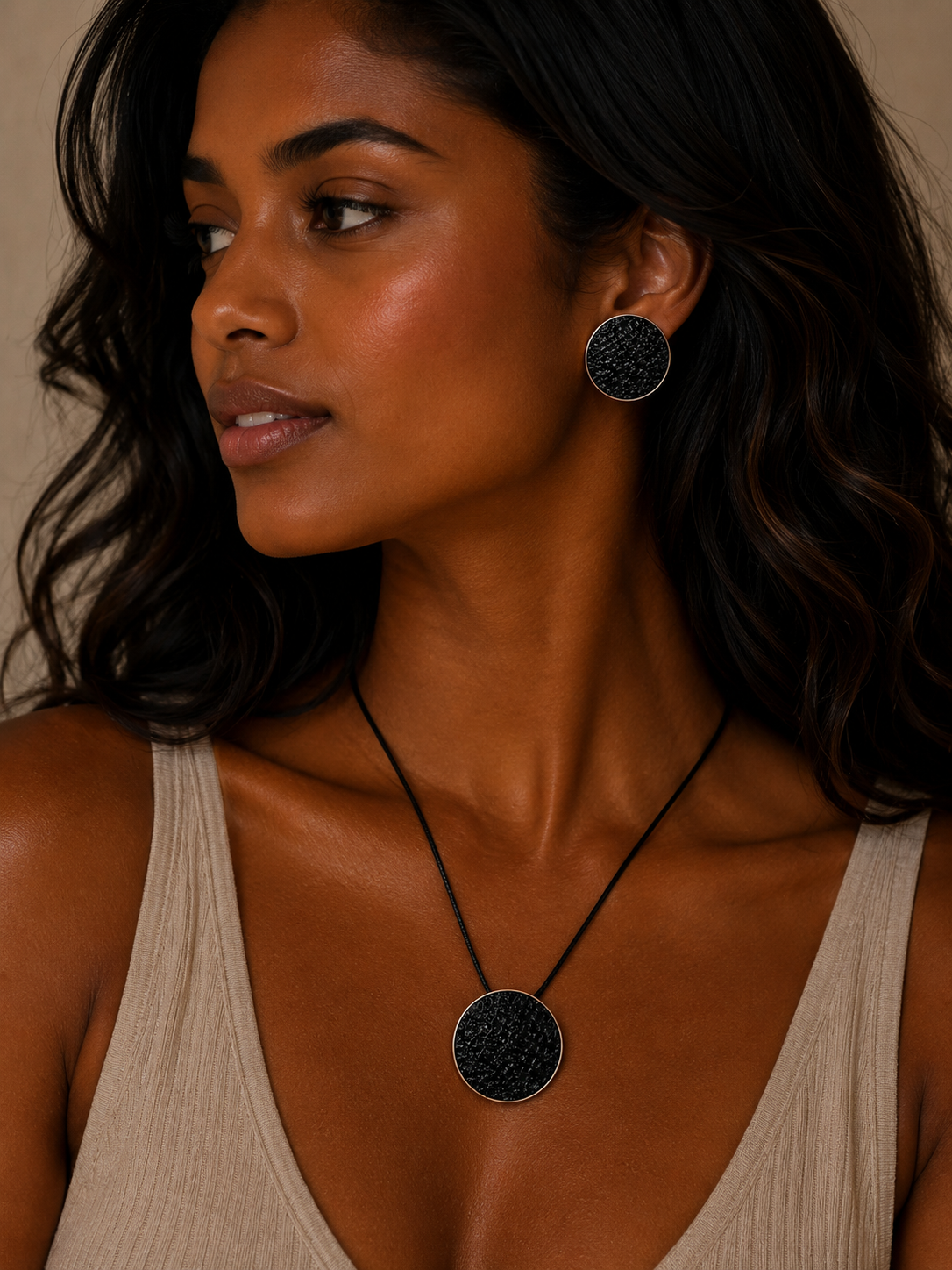 Bubbles, rose gold plated pendant - Sustainable jewelry 