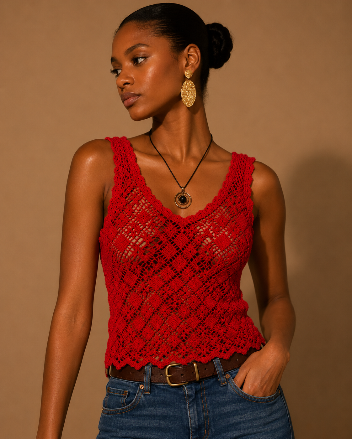 Passion, Handmade Bobbin Lace Tank Top 