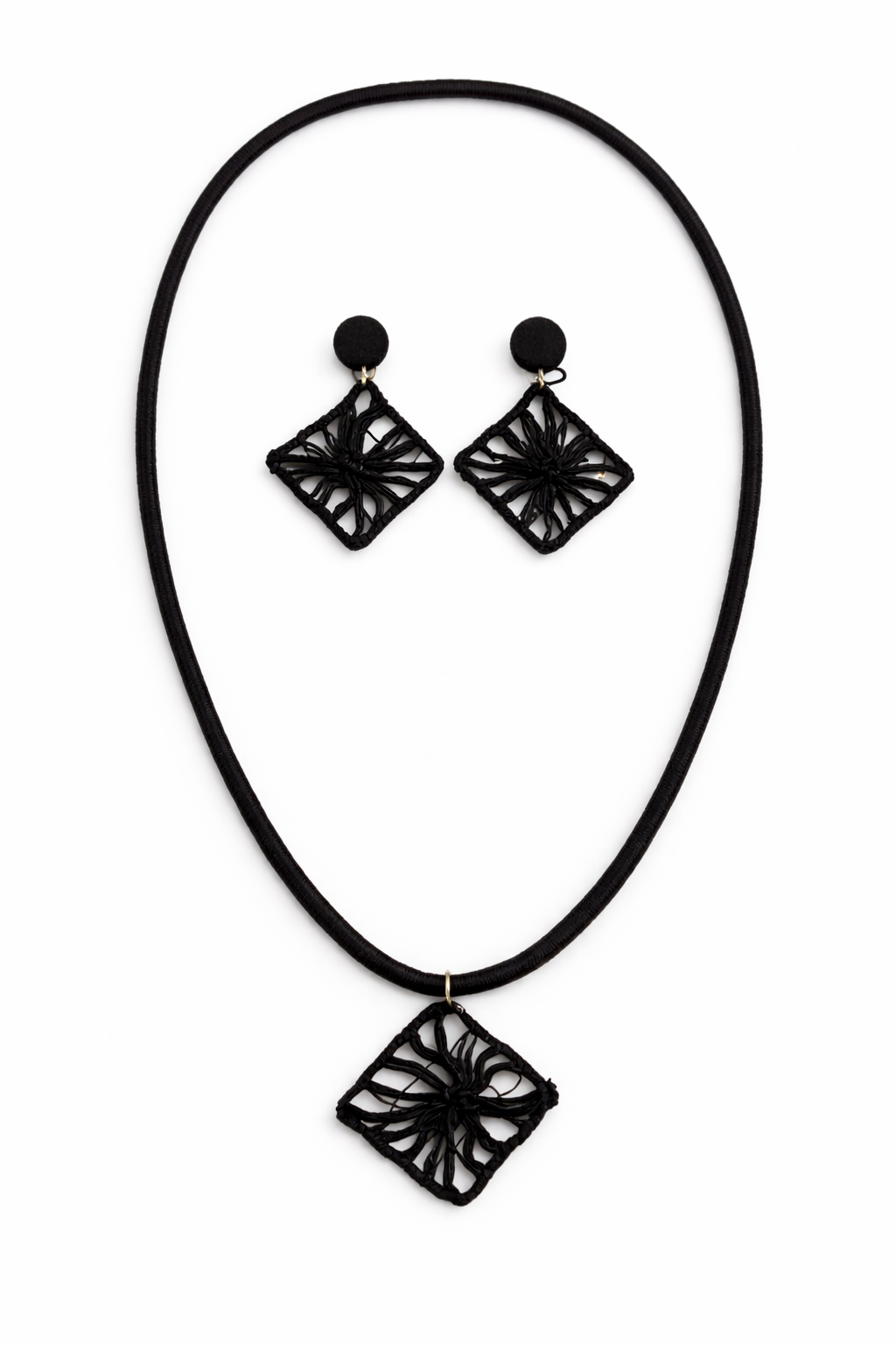 Bat, embroidered earrings
