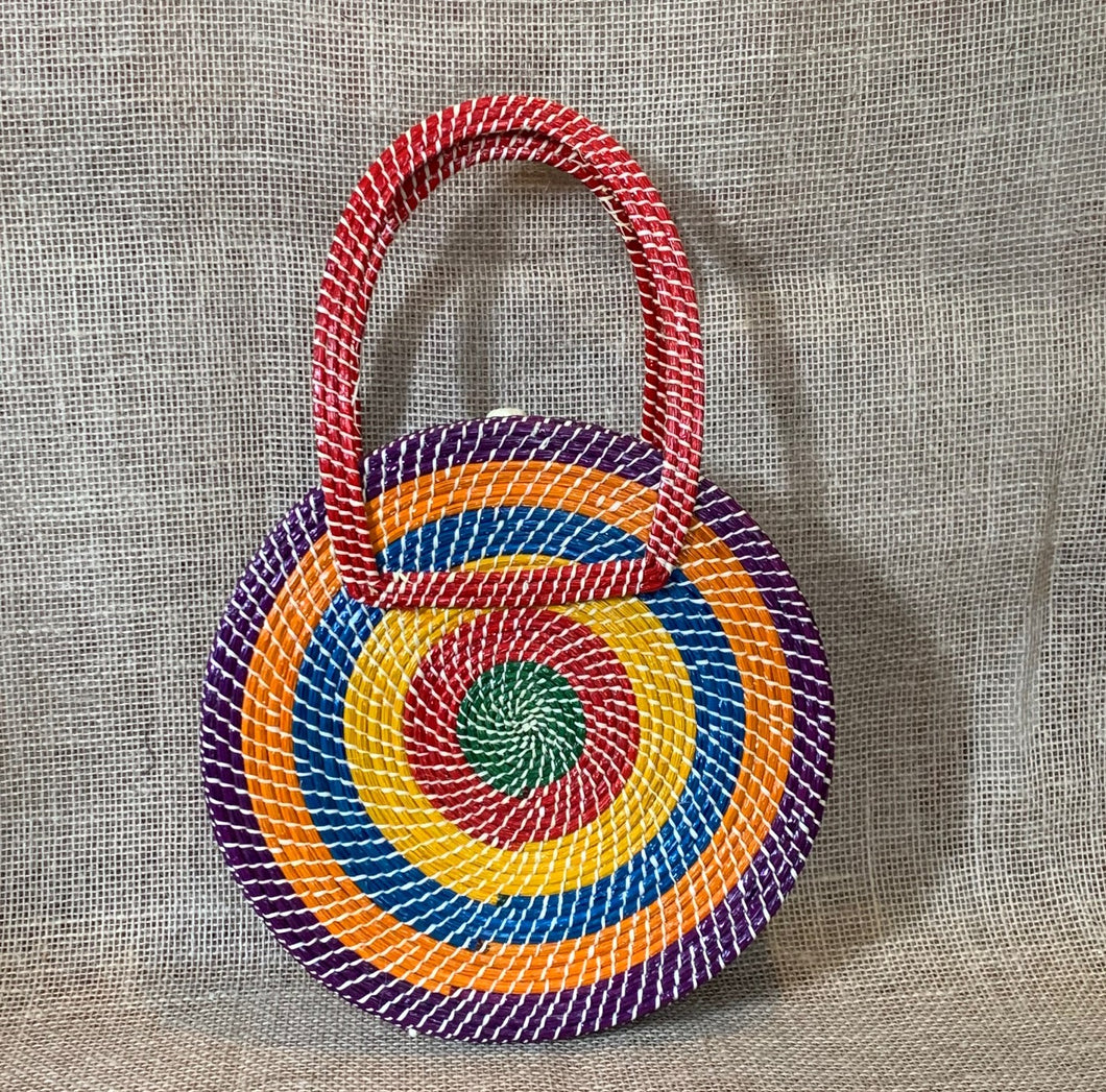Multicolor disc, handbag