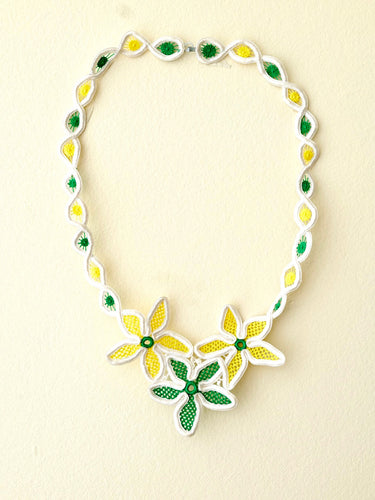 Brazilian summer, Irish lace necklace