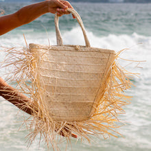 Tropical glamour, straw bag