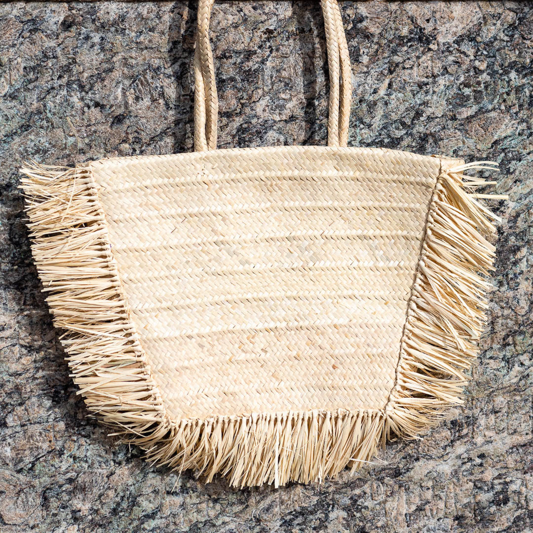 Tropical style, straw bag