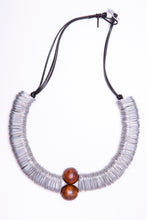 Wood and tin, necklace
