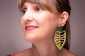 Leaf, earrings