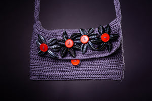 Upcycled , crochet bag