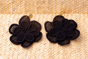 Roses, lace earrings