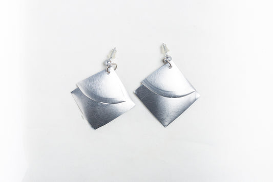 Sailing, recycled tin earrings