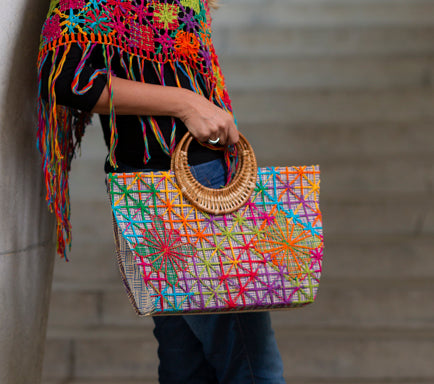 embroidery filé handbag