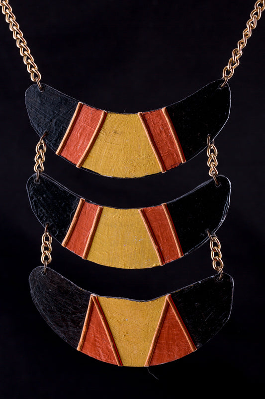 sustainable necklace made with recycled  cd