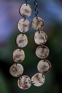 sustainable necklace made with guava wood